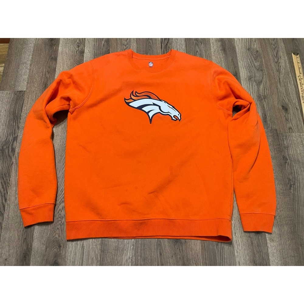 NFL Sweater, Women's Size XL, Orange, Pro Line, Pullover NFL Broncos Manning 18